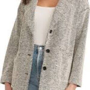 Marine Layer Birdseye Blazer in Black/Cream M